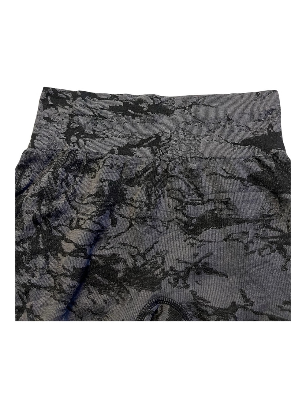 NWOT Gray Camo Seamless Biker Shorts High Waist Tummy Control | Size L - Picture 3 of 6